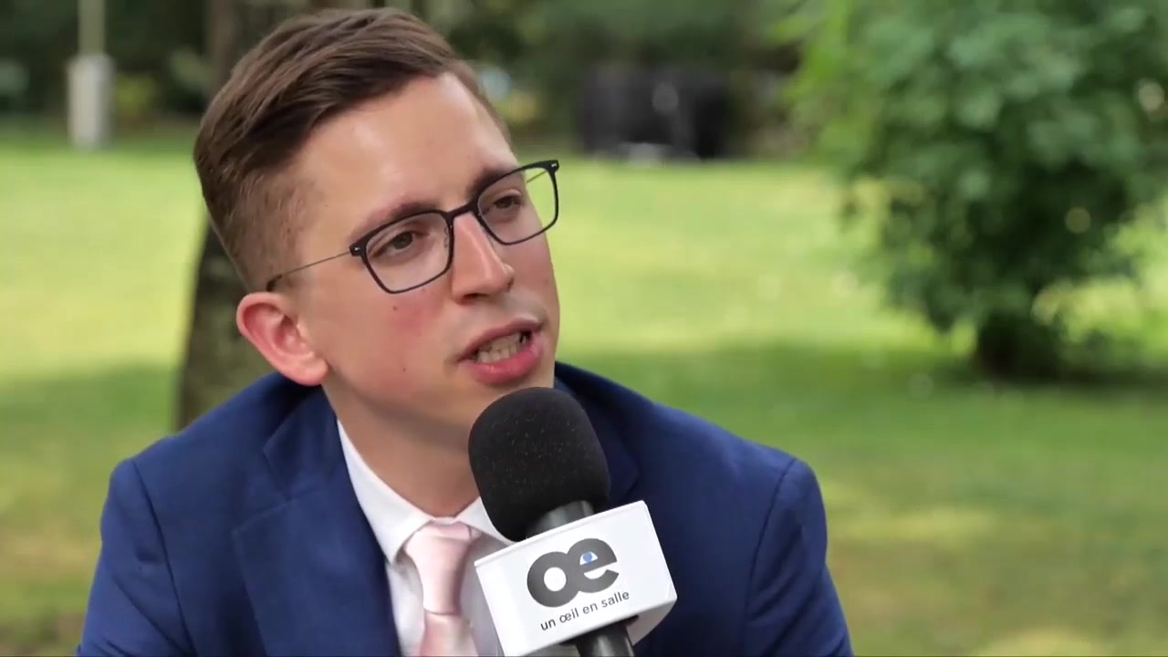Benoît Brochard pendant son interview pour Un œil en salle